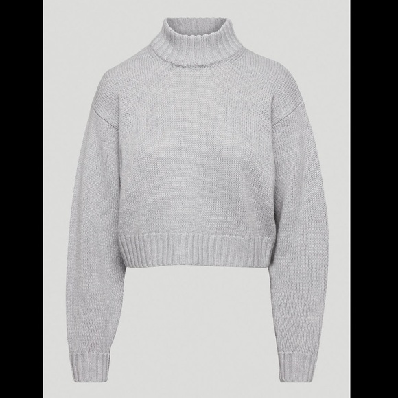 Aritzia Wilfred Harper Merino Wool Sweater Light Grey XXS - Picture 2 of 3
